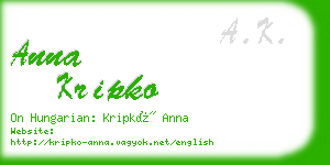 anna kripko business card